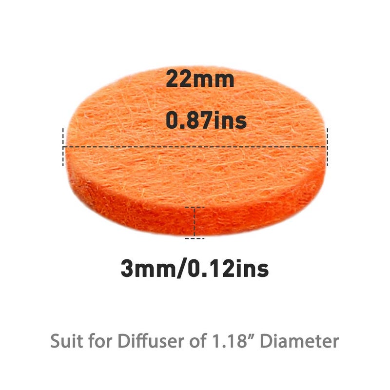 Maromalife 48PCS 22mm Replacement Refill Pads for 30mm Essential Oil Diffuser Necklace, Felt Pads for Aromatherapy Necklace Pendant Diffuser Bracelet Car Diffuser Vent Clip with 12 Colors, 0.87 Inch - Image 3